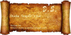 Duda Sugárka névjegykártya